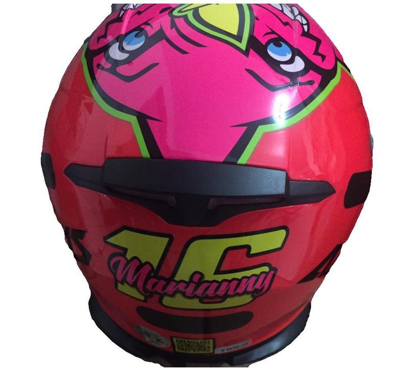 Capacete Axxis Mg16 Celebrity Edition Marianny Rosa - Tam 58